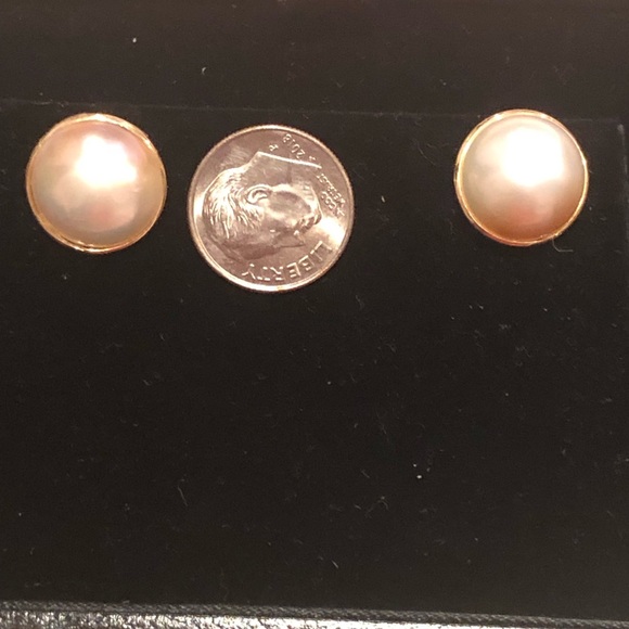 Mabe pearl earrings